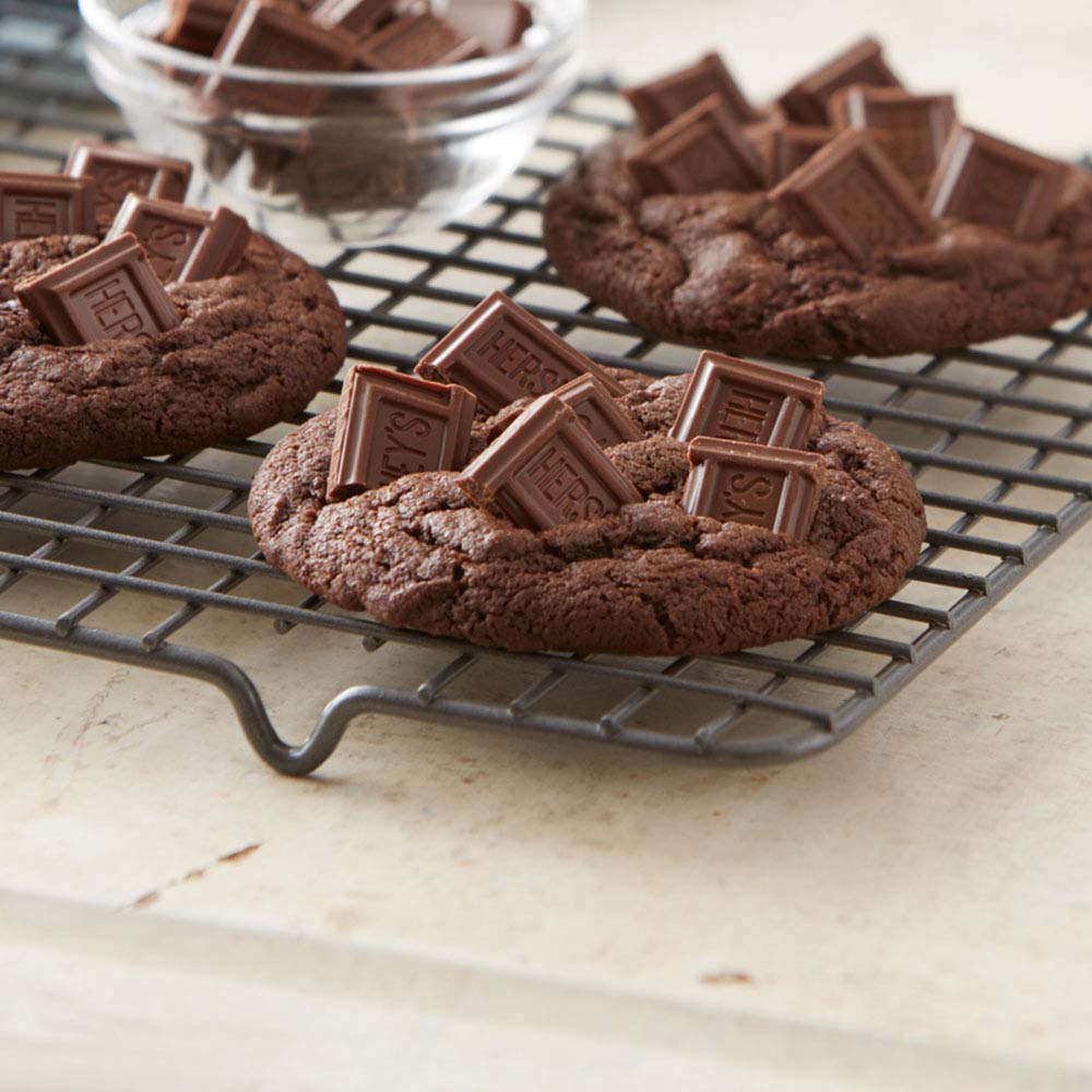 plate of hershey bar cookies